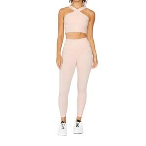 NEW CREAM YOGA jenn 7/8 length legging in powder pink